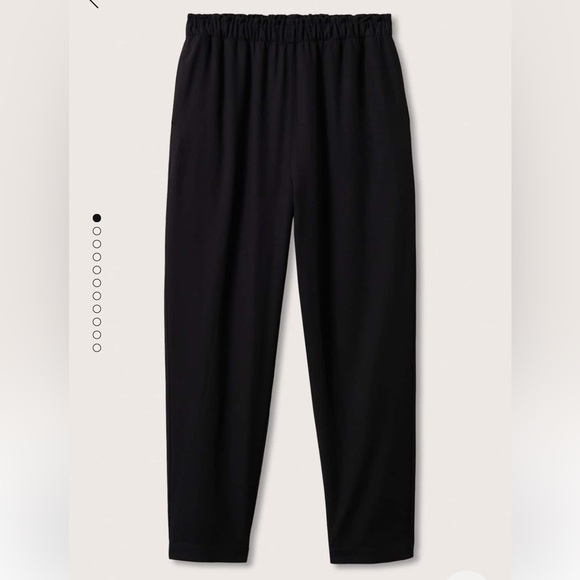 Elastic waist crop trousers - Picture 1 of 6